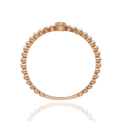 Frank Trautz rosé arany gyűrű 53-as méret (1-06455-53-0089/53)